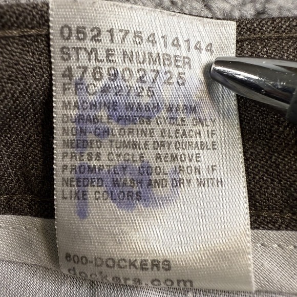 Vintage Levis Action Slacks Men 34x30 Brown Flat Front Dress Pants Durable Press - Picture 9 of 10